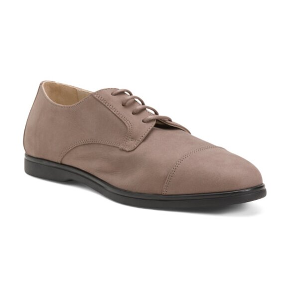 AMALFI Made In Italy Suede Reno Tie Lace Up Flats - Picture 1 of 3